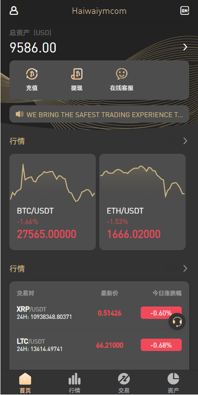 新版多语言海外微盘系统/微交易/虚拟币时间盘/伪交易所-清风源码网