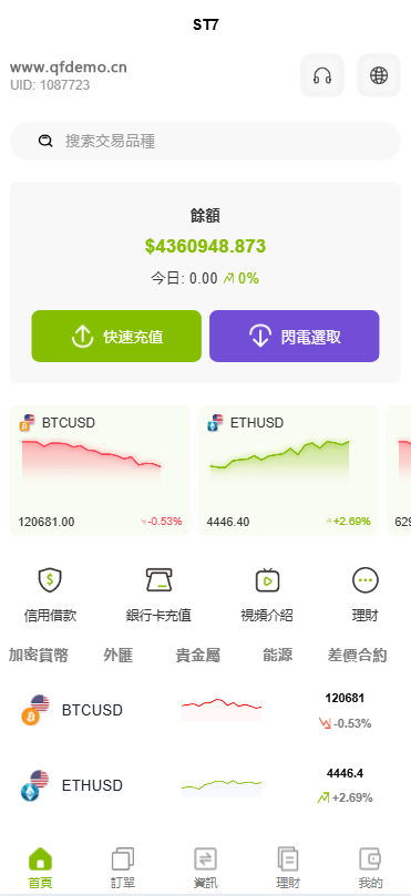仿ST7外汇贵金属多语言交易所源码/虚拟货币+外汇+贵金属+能源+CFD差价合约+K线控制+模拟账号/前端uniapp纯源码-清风源码网